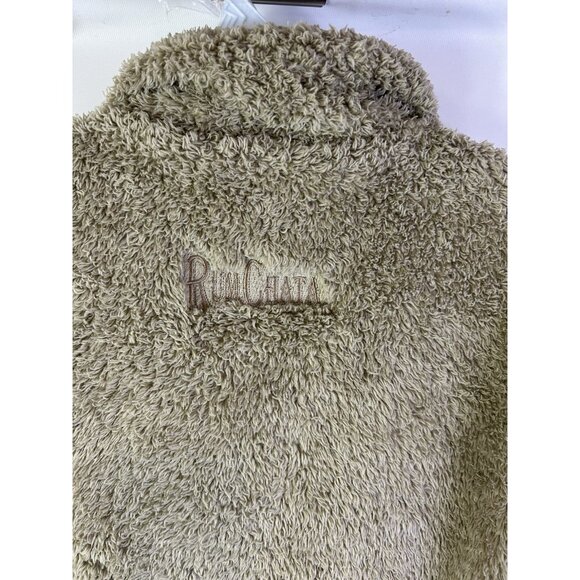 Patagonia Spell Out Teddy Fleece Rum Chata Stitched Vest Jacket - Picture 6 of 9